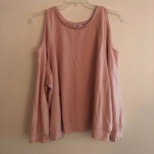 Joy Lab Pink Sweater w/ Shoulder Cutouts Size 2X